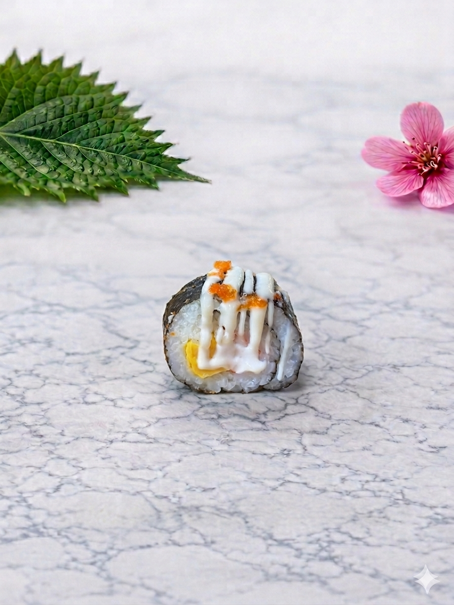 ข้าวห่อสาหร่ายไส้ปูอัดไข่หวาน